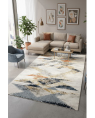 Adelte Modern Şönil Desenli Pamuk Tabanlı Yıkanabilen Kaymaz Antibakteriyel  Salon Halısı