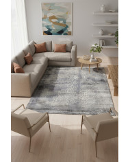 Adnel Desenli Pamuk Tabanlı Yıkanabilen Kaymaz Antibakteriyel Şönil Salon Halısı