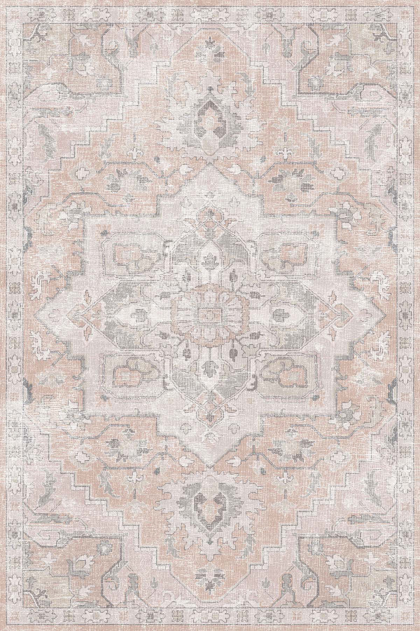 Aline Desenli Pamuk Tabanlı Yıkanabilen Kaymaz Antibakteriyel Şönil Salon Halısı