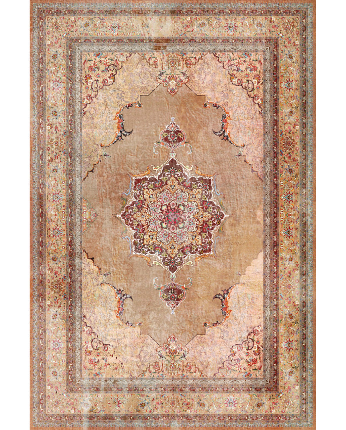 Arthien Pamuk Tabanlı Yıkanabilen Kaydırmaz Antibakteriyel Şönil Salon Halısı