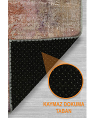 Asyra Pamuk Tabanlı Yıkanabilen Kaydırmaz Antibakteriyel Şönil Salon Halısı