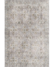 Atelya Modern Desenli Pamuk Tabanlı Yıkanabilen Kaydırmaz Antibakteriyel Şönil Salon Halısı