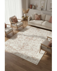 Luna Pamuk Tabanlı Yıkanabilen Kaydırmaz Antibakteriyel Şönil Salon Halısı