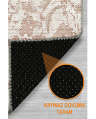 Luna Pamuk Tabanlı Yıkanabilen Kaydırmaz Antibakteriyel Şönil Salon Halısı