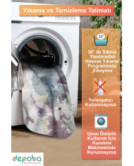 Lyvra Pamuk Tabanlı Yıkanabilen Kaydırmaz Antibakteriyel Şönil Salon Halısı