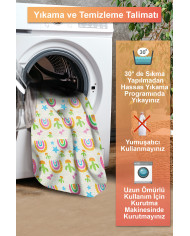 Lucela Modern Şönil Antibakteriyel Yıkanabilir Kaymaz Pamuk Tabanlı Çocuk Halısı