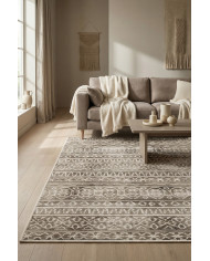 Adani Modern Kadife Desenli Pamuk Tabanlı Yıkanabilen Kaydırmaz Antibakteriyel Salon Halısı