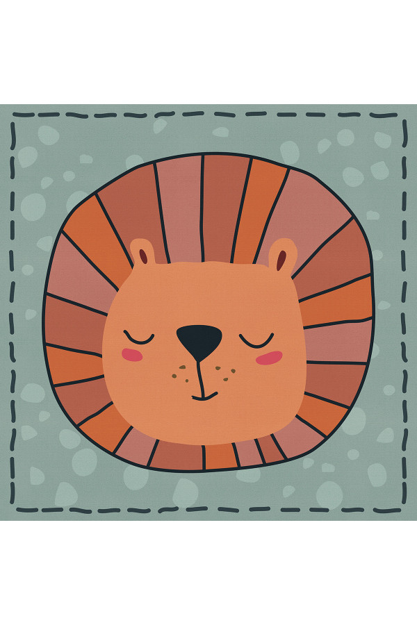 Marta Modern Şönil  Antibakteriyel Yıkanabilir Kaymaz Pamuk Tabanlı Kare Çocuk Halısı