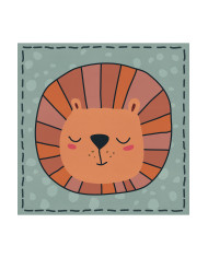 Marta Modern Şönil  Antibakteriyel Yıkanabilir Kaymaz Pamuk Tabanlı Kare Çocuk Halısı