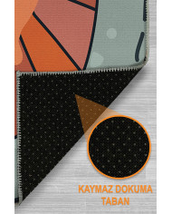 Marta Modern Şönil  Antibakteriyel Yıkanabilir Kaymaz Pamuk Tabanlı Kare Çocuk Halısı