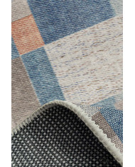 Anelia Patchwork Kadife Pamuk Tabanlı Yıkanabilen Kaymaz Antibakteriyel Salon Halısı