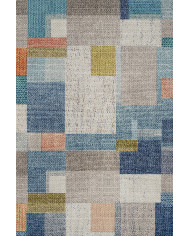 Anelia Patchwork Kadife Pamuk Tabanlı Yıkanabilen Kaymaz Antibakteriyel Salon Halısı