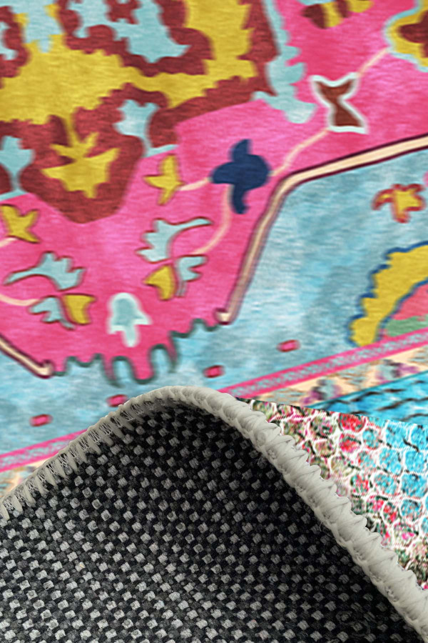 Podmir Kadife Pamuk Tabanlı Yıkanabilen Kaydırmaz Antibakteriyel Salon Halısı