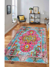 Podmir Kadife Pamuk Tabanlı Yıkanabilen Kaydırmaz Antibakteriyel Salon Halısı