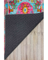 Podmir Kadife Pamuk Tabanlı Yıkanabilen Kaydırmaz Antibakteriyel Salon Halısı