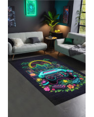 Tant Oyuncu Odası Halısı Şönil Dijital Baskılı Kaymaz Taban Yıkanabilir Salon Halısı