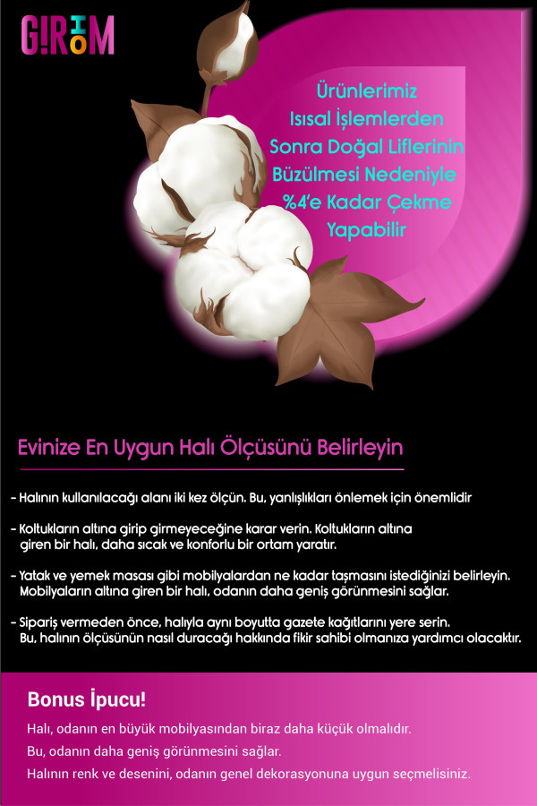 Tant Oyuncu Odası Halısı Şönil Dijital Baskılı Kaymaz Taban Yıkanabilir Salon Halısı