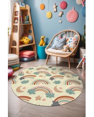 Baby Kadife Antibakteriyel Yıkanabilir Kaymaz Pamuk Tabanlı Çocuk Halısı
