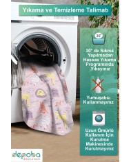 Girono Kadife Antibakteriyel Yıkanabilir Kaymaz Pamuk Tabanlı Çocuk Halısı