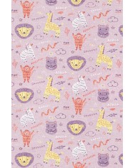 Girono Kadife Antibakteriyel Yıkanabilir Kaymaz Pamuk Tabanlı Çocuk Halısı