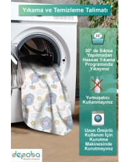 Leana Kadife Antibakteriyel Yıkanabilir Kaymaz Pamuk Tabanlı Çocuk Halısı