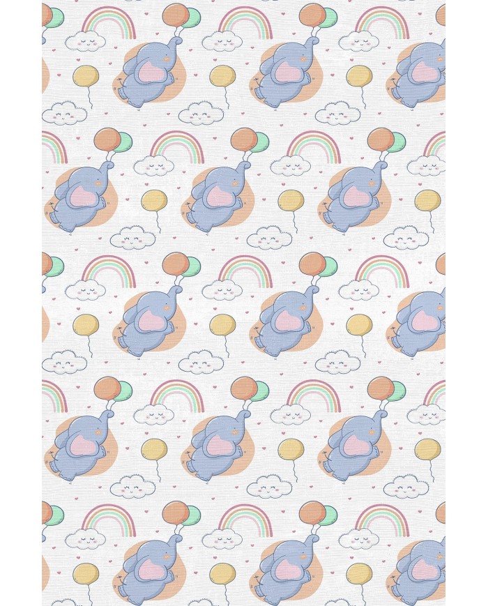 Leana Kadife Antibakteriyel Yıkanabilir Kaymaz Pamuk Tabanlı Çocuk Halısı