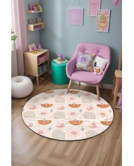 Lugo Kadife Antibakteriyel Yıkanabilir Kaymaz Pamuk Tabanlı Çocuk Halısı