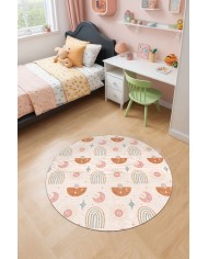 Lugo Kadife Antibakteriyel Yıkanabilir Kaymaz Pamuk Tabanlı Çocuk Halısı