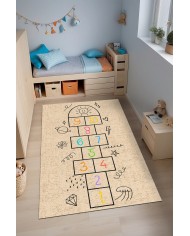 Selan Kadife Antibakteriyel Yıkanabilir Kaymaz Pamuk Tabanlı Çocuk Halısı