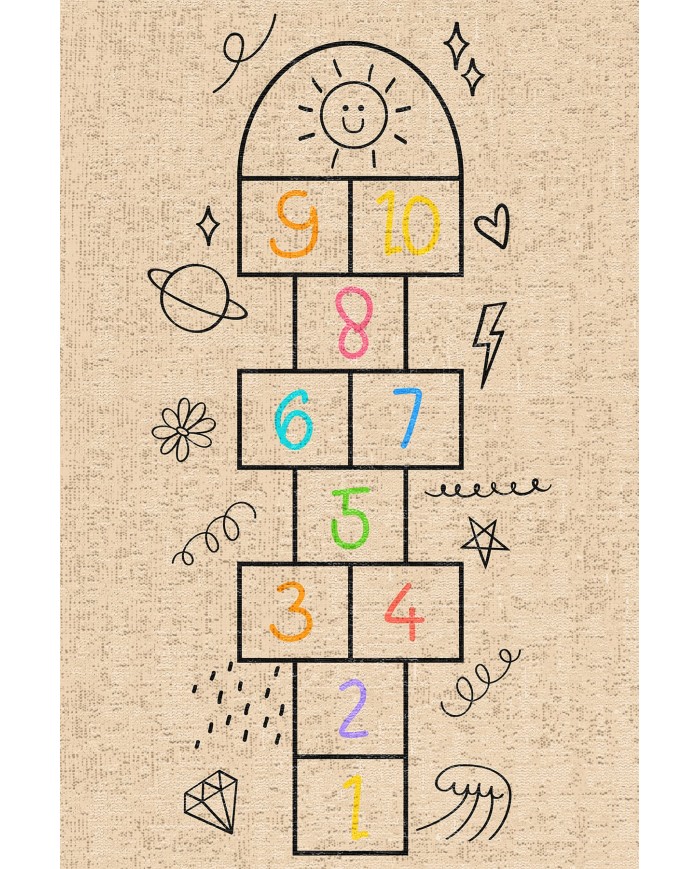 Selan Kadife Antibakteriyel Yıkanabilir Kaymaz Pamuk Tabanlı Çocuk Halısı