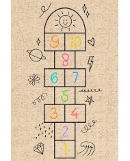 Selan Kadife Antibakteriyel Yıkanabilir Kaymaz Pamuk Tabanlı Çocuk Halısı