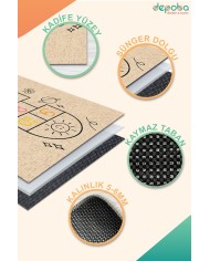 Selan Kadife Antibakteriyel Yıkanabilir Kaymaz Pamuk Tabanlı Çocuk Halısı