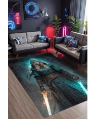 Astic Oyuncu Odası Halısı Kadife Kaymaz Pamuk Tabanlı Yıkanabilir Antibakteriyel Gamer