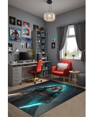 Astic Oyuncu Odası Halısı Kadife Kaymaz Pamuk Tabanlı Yıkanabilir Antibakteriyel Gamer