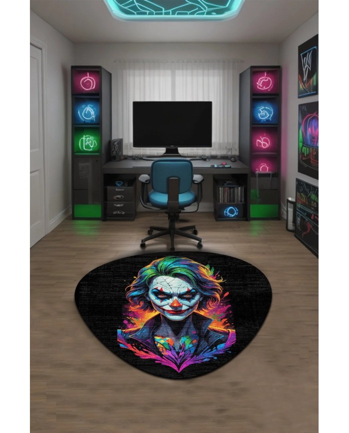 Atel Oyuncu Odası Halısı Şönil Kaymaz Pamuk Tabanlı Yıkanabilir Antibakteriyel Gamer
