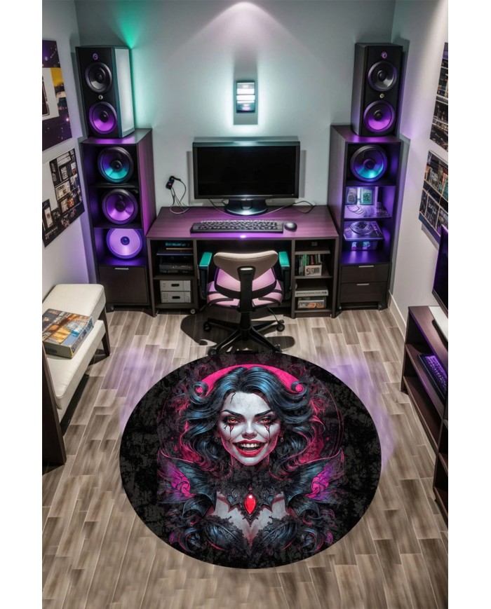 Blacke Oyuncu Odası Halısı Kadife Kaymaz Pamuk Tabanlı Yıkanabilir Antibakteriyel Gamer