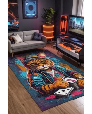 Cador Oyuncu Odası Halısı Kadife Kaymaz Pamuk Tabanlı Yıkanabilir Antibakteriyel Gamer