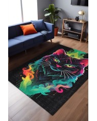 Caty Oyuncu Odası Halısı Kadife Kaymaz Pamuk Tabanlı Yıkanabilir Antibakteriyel Gamer