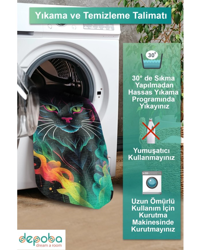 Caty Oyuncu Odası Halısı Kadife Kaymaz Pamuk Tabanlı Yıkanabilir Antibakteriyel Gamer