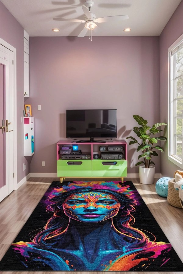 Colors Oyuncu Odası Halısı Kadife Kaymaz Pamuk Tabanlı Yıkanabilir Antibakteriyel Gamer Colors Oyuncu Odası Halısı Kadife Kaymaz Pamuk Tabanlı Yıkanabilir Antibakteriyel Gamer