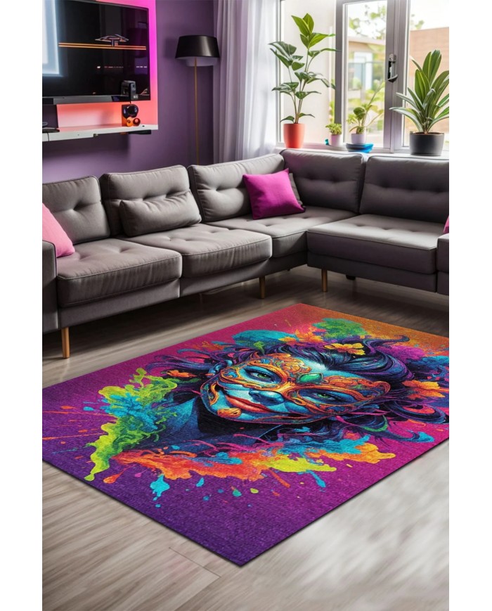 Drawe Oyuncu Odası Halısı Kadife Kaymaz Pamuk Tabanlı Yıkanabilir Antibakteriyel Gamer