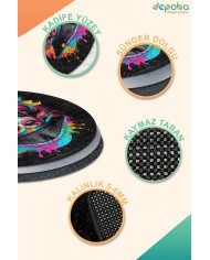 Mosai Oyuncu Odası Halısı Kadife Kaymaz Pamuk Tabanlı Yıkanabilir Antibakteriyel Gamer