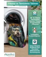 Punks Oyuncu Odası Halısı Kadife Kaymaz Pamuk Tabanlı Yıkanabilir Antibakteriyel Gamer