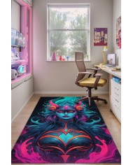 Vamps Oyuncu Odası Halısı Kadife Kaymaz Pamuk Tabanlı Yıkanabilir Antibakteriyel Gamer