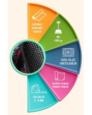 Wampe Oyuncu Odası Halısı Kadife Kaymaz Pamuk Tabanlı Yıkanabilir Antibakteriyel Gamer