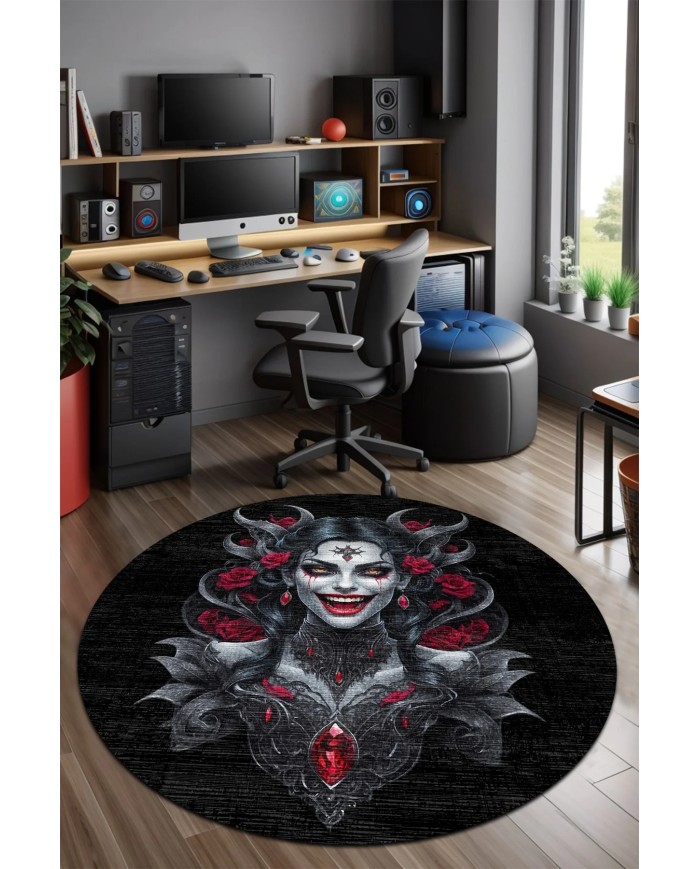 Wampe Oyuncu Odası Halısı Kadife Kaymaz Pamuk Tabanlı Yıkanabilir Antibakteriyel Gamer