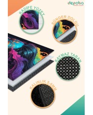 Woman Oyuncu Odası Halısı Kadife Kaymaz Pamuk Tabanlı Yıkanabilir Antibakteriyel Gamer