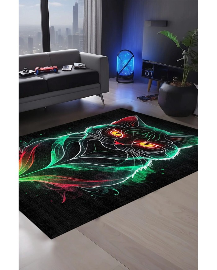 Zonar Oyuncu Odası Halısı Kadife Kaymaz Pamuk Tabanlı Yıkanabilir Antibakteriyel Gamer