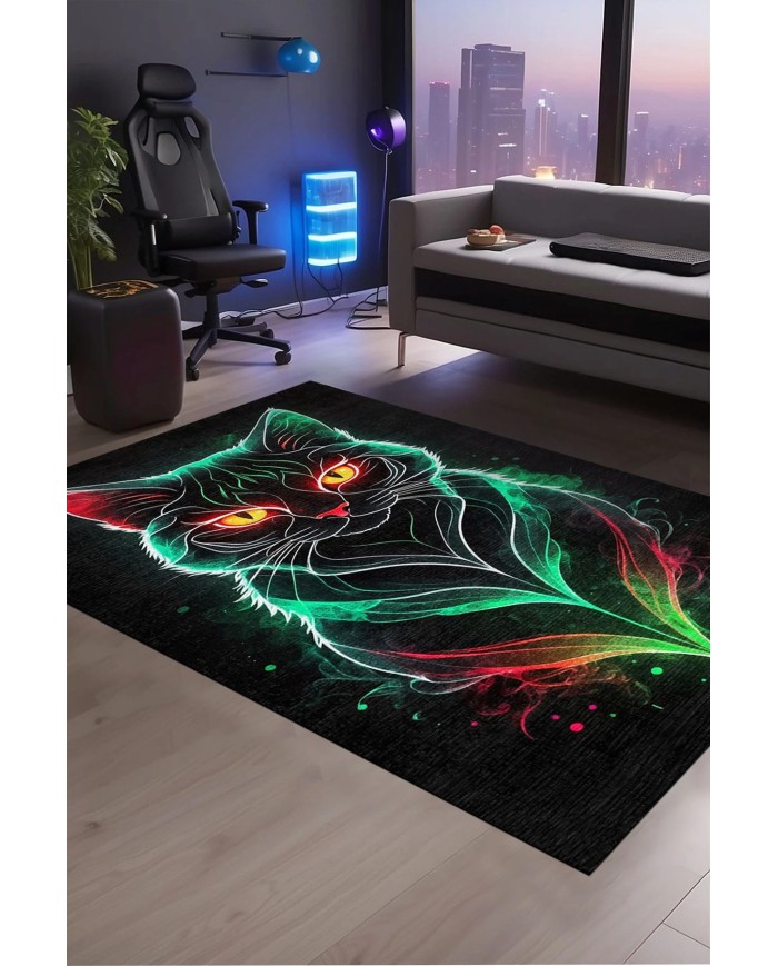 Zonar Oyuncu Odası Halısı Kadife Kaymaz Pamuk Tabanlı Yıkanabilir Antibakteriyel Gamer