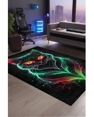 Zonar Oyuncu Odası Halısı Kadife Kaymaz Pamuk Tabanlı Yıkanabilir Antibakteriyel Gamer